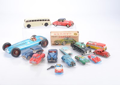 Lot 329 - Tinplate, Plastic & Diecast Toy Vehicles