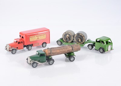 Lot 339 - Tri-ang Minic Clockwork Tin Artic Lorries (3)