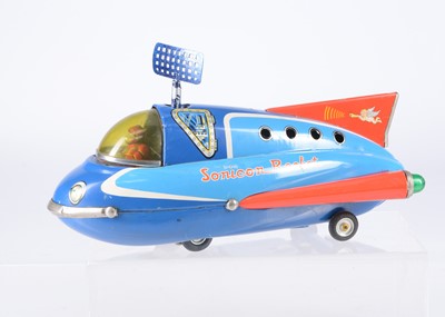 Lot 344 - A Masudaya Modern Toys (Japan) Tinplate Battery-Operated Sonicon Rocket