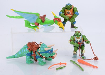 Lot 353 - Playmates Teenage Muntant Ninja Turtles (TMNT) Cave Turtles Action Figures