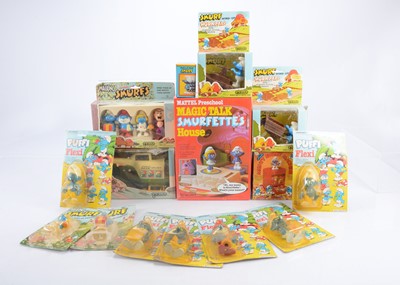 Lot 377 - Galoob, Ceppi Ratti & Other Smurf Toys