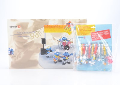 Lot 379 - Schleich 1998 Limited Edition Smurf Rock Band Anniversary Set