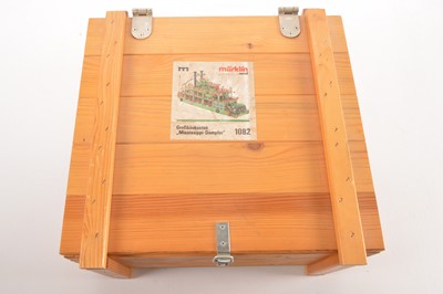 Lot 408 - A Marklin 1082 Mississippi Paddle Steamer Boat metal kit in the style of Meccano