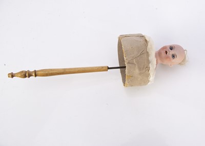 Lot 1390 - A musical doll’s head marotte