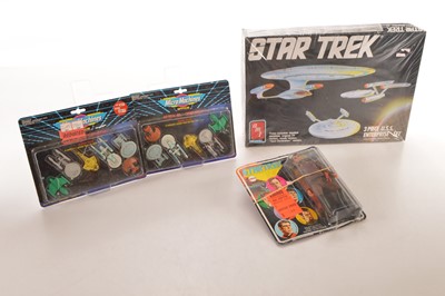Lot 442 - Star Trek Themed,  Action Figure Kit and Micro Machines, (4)