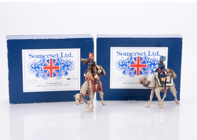 Lot 445 - Somerset boxed figures comprising sets SLC202 and SI209 mounted Camel Corps officers