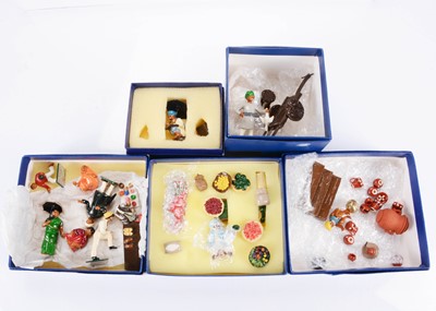Lot 455 - Marlborough Military Models Durbar Series individually boxed Indian Market Bazaar sets comprising D8A Fruit & Veg seller