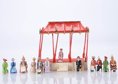 Lot 466 - Marlborough Military Models Durbar Series D54 VIP Stand with seated dignitaries (12)