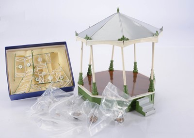 Lot 473 - Superb custom-made tin and cast metal hexagonal band stand