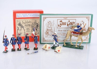 Lot 475 - Beau Geste figures of Argentina 1/32 scale French Foreign Legion range comprising set 347 Camel Ambulance 1900
