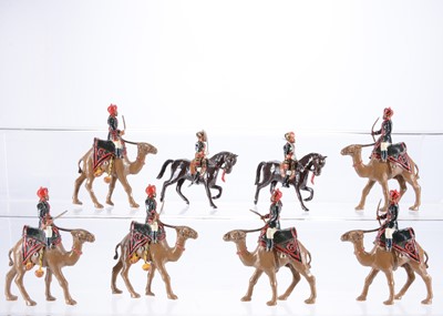 Lot 482 - Nostalgia 4pce mounted camel figure sets comprising 2 X sets N174 Indian Army 25th Cavalry (Frontier Force) 1908