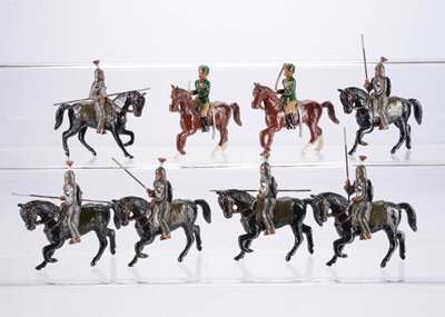 Lot 484 - Nostalgia 4pce mounted figure sets comprising 2 X set N205 Maharaja of Jaipur Lancers India 1910