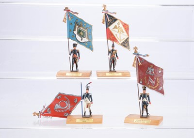Lot 522 - Mignot 21st century manufacture flags of Napoleonic regiments comprising No. 928 Chasseurs a pied (1812)