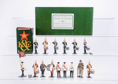 Lot 526 - King & Country early gloss-painted 4pce set (Hong Kong Police?) Colours set