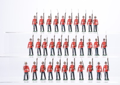 Lot 538 - Blenheim Military Models marching Light Infantry regiment (32, inc 4 officers)