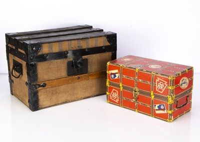 Lot 1403 - Two doll’s trunks