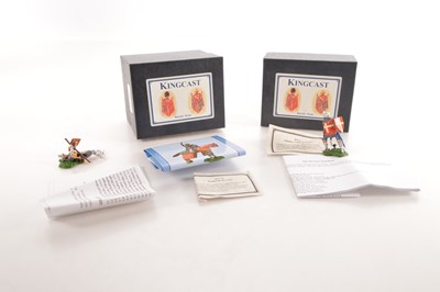 Lot 546 - Kingcast Wyvern Standard series of individually boxed new metal knights with correct heraldry comprising French foot knights WS2 Amadee, Comte de Savoy