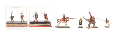 Lot 563 - 25mm scale figures by various makes including Bob Hornung and John Niblett comprising boxed MEDIAEVAL KNIGHTS (15th Century) and BORGONONES (SIGLO XIV) by Alymer Spain