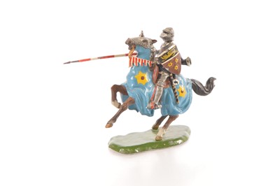 Lot 578 - Original Selwyn-Smith Miniatures Sir Henry de Bohun knight on rearing horse