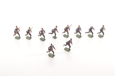 Lot 584 - Noris 60mm scale charging Prussian troops (10)