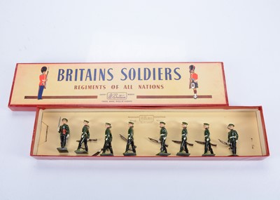 Lot 588 - Britains post WW2 8pce set 2088 Duke of Cornwall's Light Infantry in ROAN box