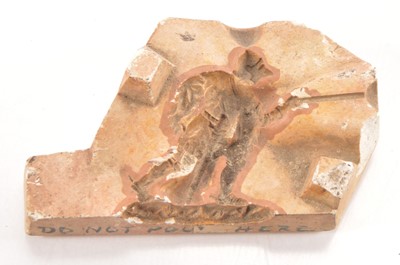 Lot 613 - 1/2 mould marked 1398 - subsequently Britains foot Knight of Agincourt lunging with axe (closed visor)