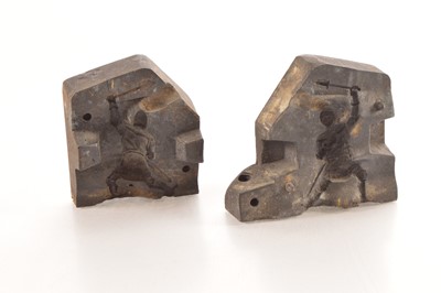 Lot 615 - Metal (brass) mould marked 1395 - subsequently Britains foot Knight of Agincourt with mace