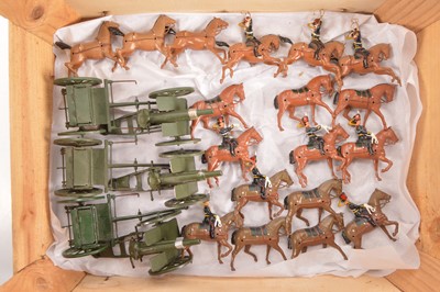 Lot 626 - Various spares pieces for Britains sets 39 and 73 Horse Artillery comprising limbers (3)
