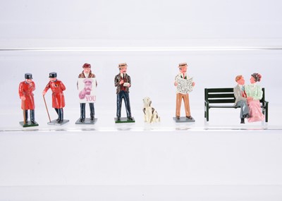 Lot 637 - Trophy Miniatures Town & Country series people and street scenes comprising C89 Daydreaming in the Park