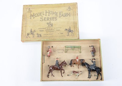 Lot 667 - Britains rare boxed MODEL HOME FARM SERIES set 13F 7-pce farm items set