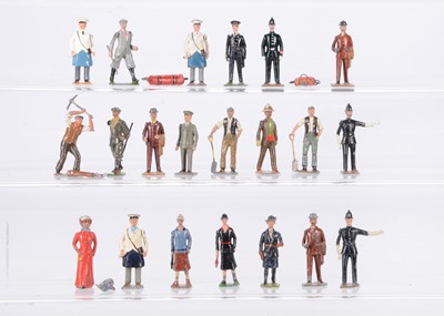 Lot 679 - Britains Urban and City figures comprising railway items Young Lady Passenger (2) and Edwardian Lady