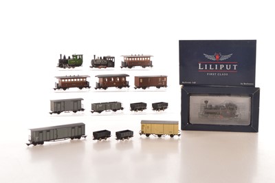 Lot 33 - Liliput Eggerbahn Bemo and Roco unboxed HOe/009 Locomotives and Passenger and Goods Rolling Stock (14)