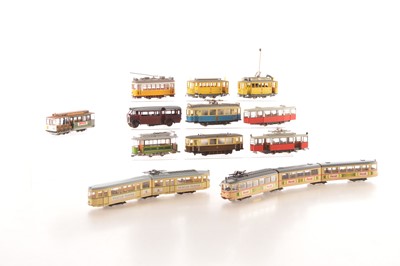 Lot 36 - HO Gauge Trams by various makers including RoCo Lima Hamo Rivarossi Bachmann and HOn3 kitbuilt tram and kitbuilt 00 Gauge Motor Road/Rail Coach (12)