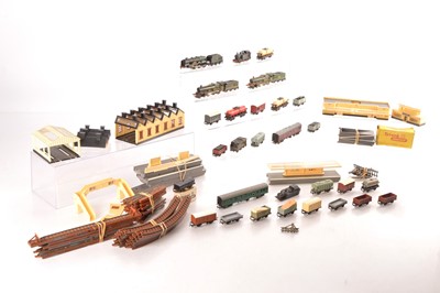 Lot 60 - Tri-ang TT Gauge unboxed Locomotives Rolling Stock and Accessories and Track (qty)