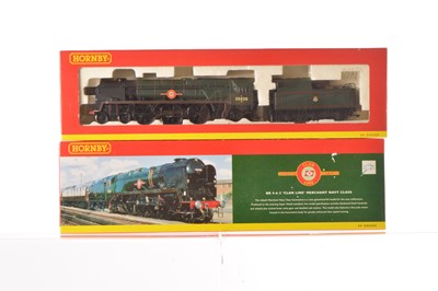 Lot 103 - Hornby China Merchant Navy Class Steam Locomotives with Tenders (2)