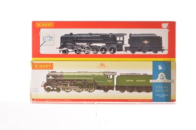 Lot 104 - Hornby China OO Gauge BR Steam Locomotives with Tenders (2)