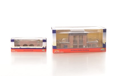 Lot 155 - Bachmann OO Scale Scenecraft Art Deco Station and Steam Road Bridge (2)