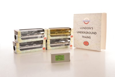 Lot 193 - EFE Gilbow boxed 00 Gauge 1962 London Tube Stock Epping-Ongar silver 4-Car Set in original form with an unfitted Keykits motor bogie kit to motorise (5)