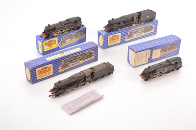 Lot 240 - Four Hornby-Dublo boxed  00 Gauge 3-Rail BR black Locomotives converted to 2-Rail (4)