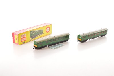 Lot 261 - Hornby-Dublo 00 Gauge 2-Rail 2250 boxed EMU Power Car and unboxed Trailer (2)