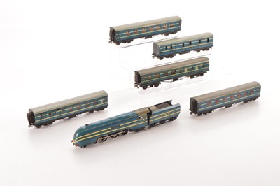 Lot 262 - Hornby-Dublo 00 Gauge 3-Rail converted Coronation class Locomotive and Coronation Scot  blue Coaches from 'Duchess of Atholl' and LMS Coaches (7 including tender)