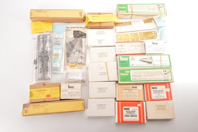 Lot 293 - Unmade 00 Gauge Jamiesons Locomotive and various chassis Kits, MJT and Roxey and Mopak Coach and Tri-ang conversion kits ( 26)