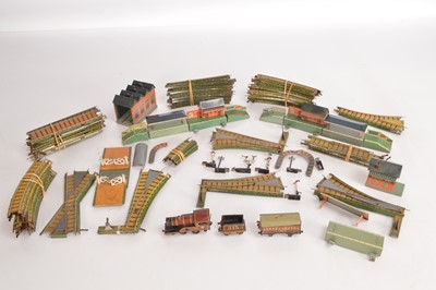 Lot 312 - Bing Table Top 00 Gauge LMS Clockwork Locomotive and Accessories including Track and Points (qty)