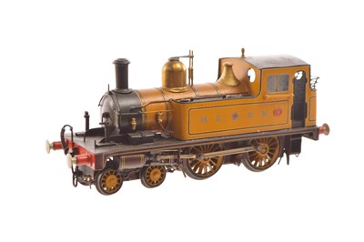 Lot 328 - 00 Gauge brass kitbuilt Midland and Great Northern Joint Railway M&GN canary yellow Hudswell Clarke 4-4-0T No 9
