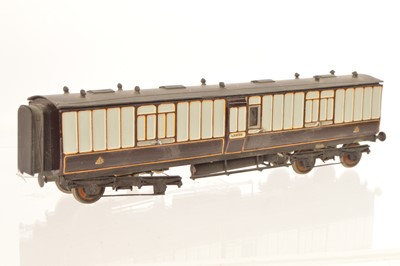 Lot 346 - EM Gauge Ratio kitbuilt LNWR bogie Luggage van