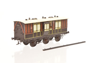 Lot 347 - EM Gauge D & S Models kitbuilt LNWR 6-wheel Milk Van