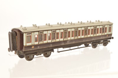 Lot 350 - EM Gauge kitbuilt LNWR bogie Corridor  All Third Coach