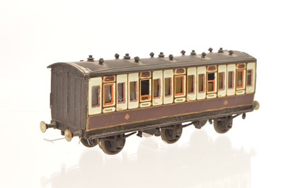 Lot 351 - EM Gauge metal kitbuilt LNWR 6-wheel All Third Coach.