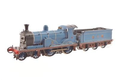 Lot 364 - OO Gauge kitbuilt CR Caledonian Railway lined blue Class 721 4-4-0  Locomotive and Tender