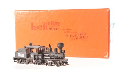 Lot 393 - Precision Scale Co Iron Horse Models HOn3 Gauge SCARR black Shay 0-4-4-0 Locomotive and attached Tender
